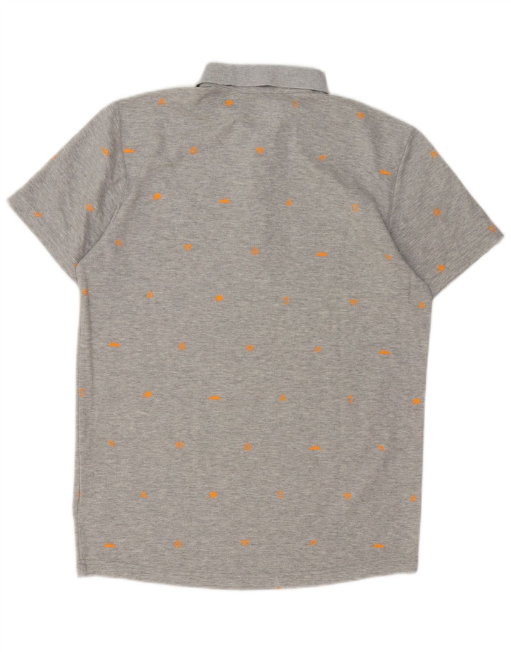 Adidas muška polo majica s apstraktnim uzorkom UK 40/42 srednje sivi pamuk