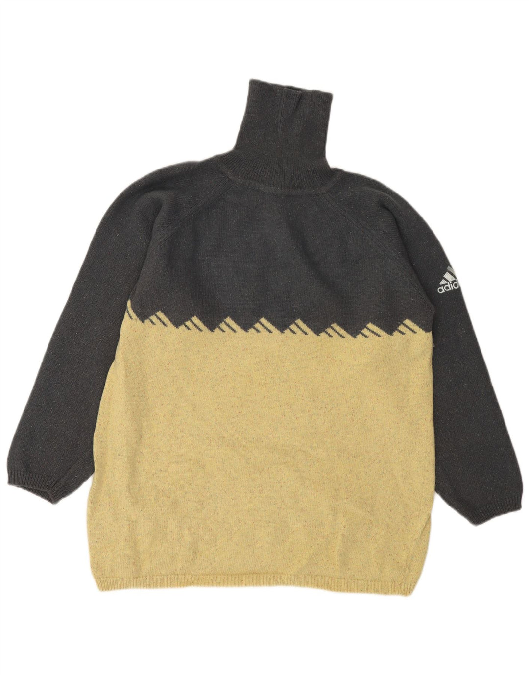 Adidas muški pulover s rol izrezom Mali sivi vuneni blokovi boja