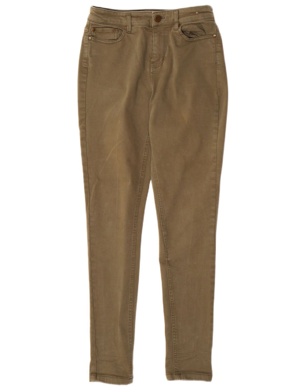 JOULES ženske uske traperice UK 10 male W28 L30 kaki tencel