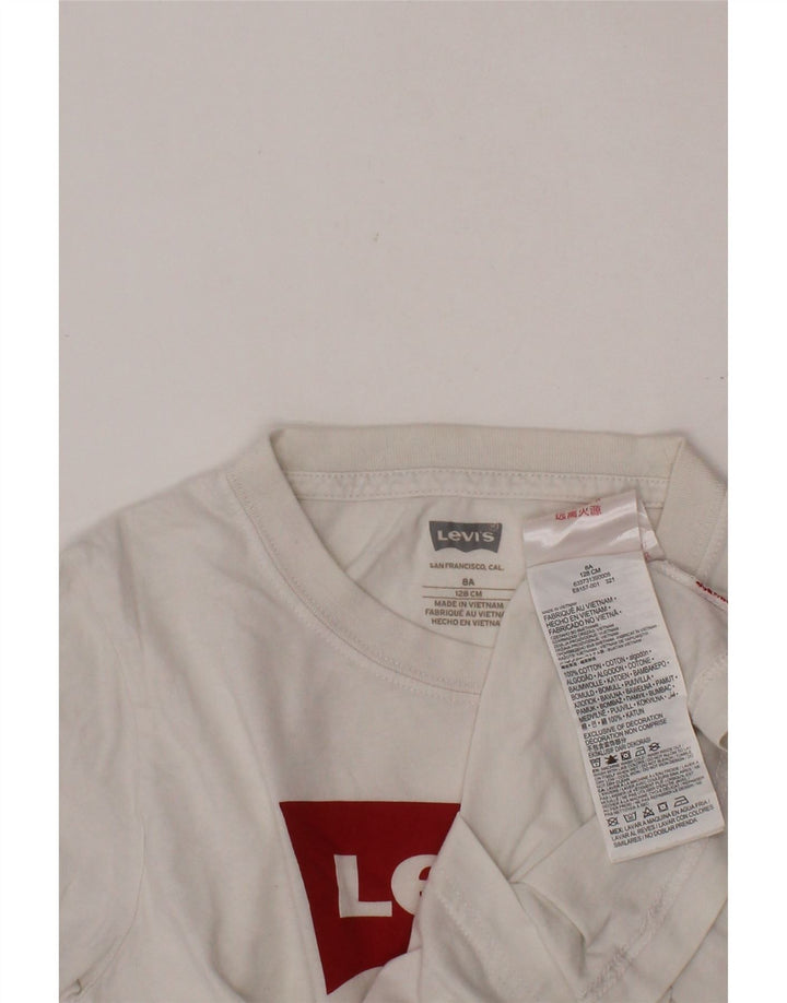 LEVI'S majica kratkih rukava s grafičkim motivima 7-8 godina, bijeli pamuk