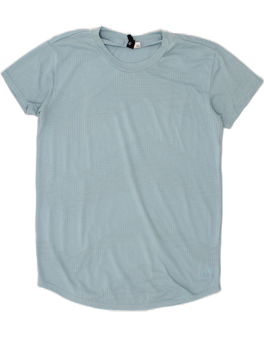 ADIDAS Mens T-Shirt Top Medium Blue Geometric Vintage Adidas and Second-Hand Adidas from Messina Hembry 