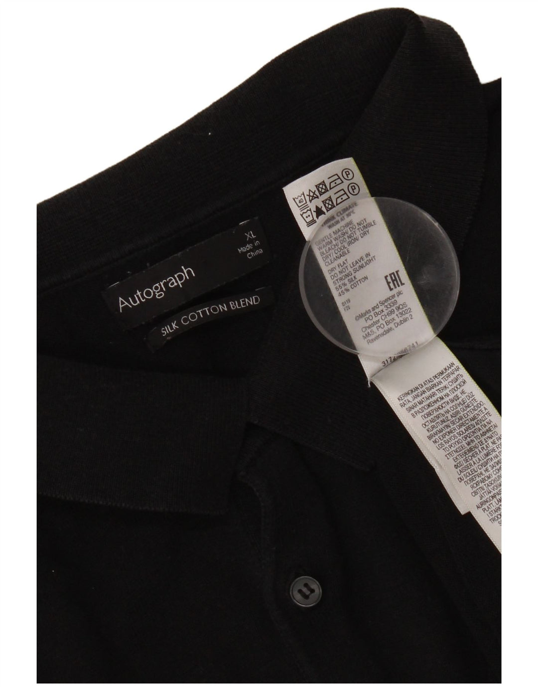 Marks & Spencer muška polo majica XL crna svila