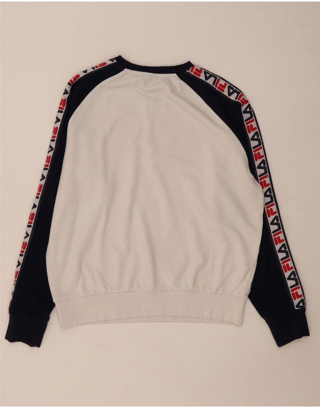 FILA muški džemper s grafičkim motivima Veliki bijeli pamuk u blokovima boja