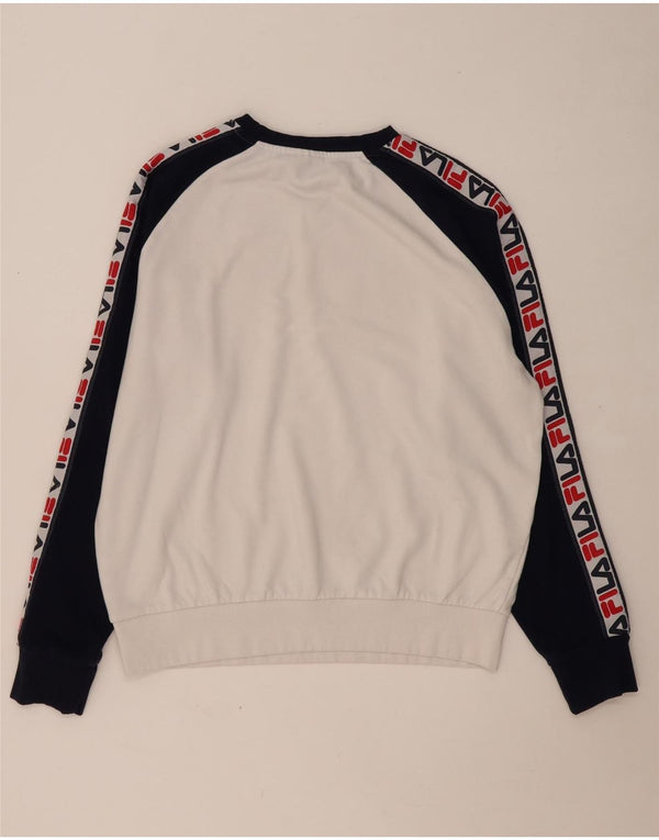 FILA muški džemper s grafičkim motivima Veliki bijeli pamuk u blokovima boja