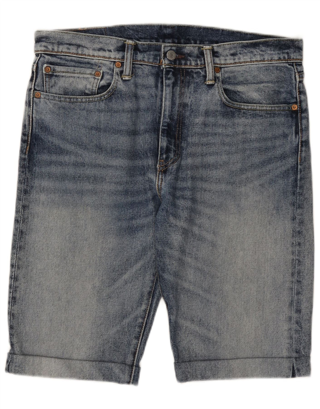 Levi's muške 502 traper kratke hlače W34 veliki plavi pamuk