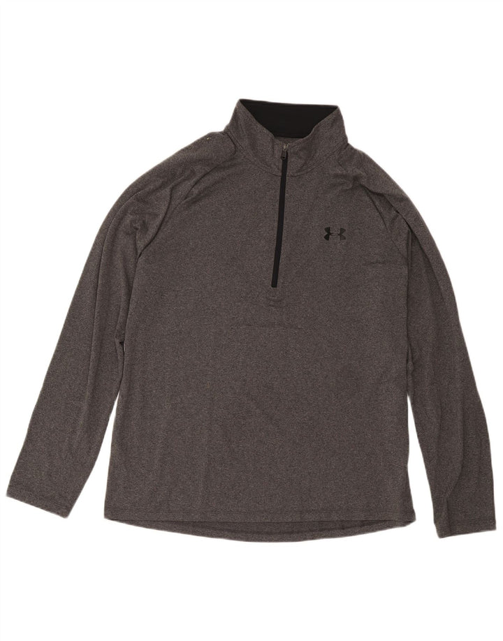 Velika siva muška majica s izrezom i trenirkom Under Armour