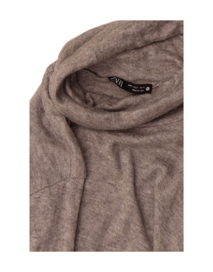 Zara ženski pulover s rol izrezom UK 16 Large Gray