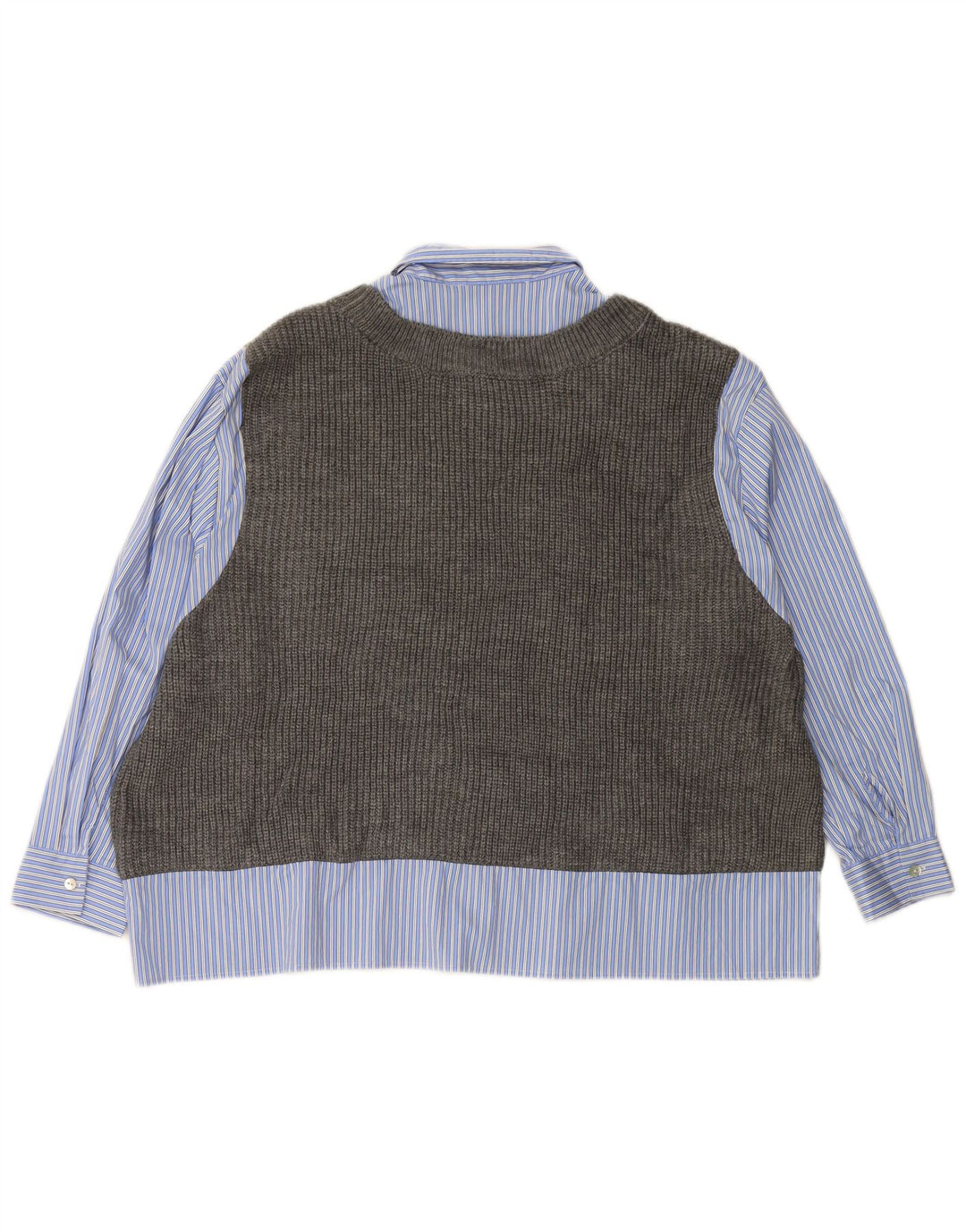 ZARA ženska prekomjerna pletena majica s prslukom UK 6 XS na plave pruge