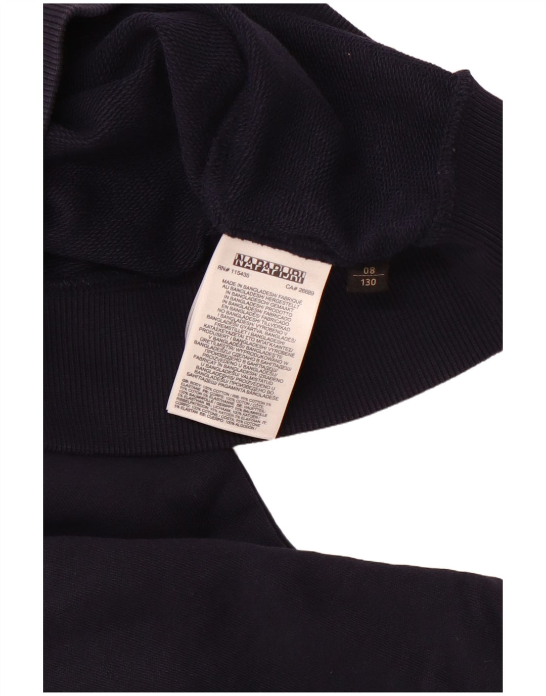 NAPAPIJRI majica s kapuljačom s kapuljačom s motivom 7-8 godina, tamnoplavi pamuk