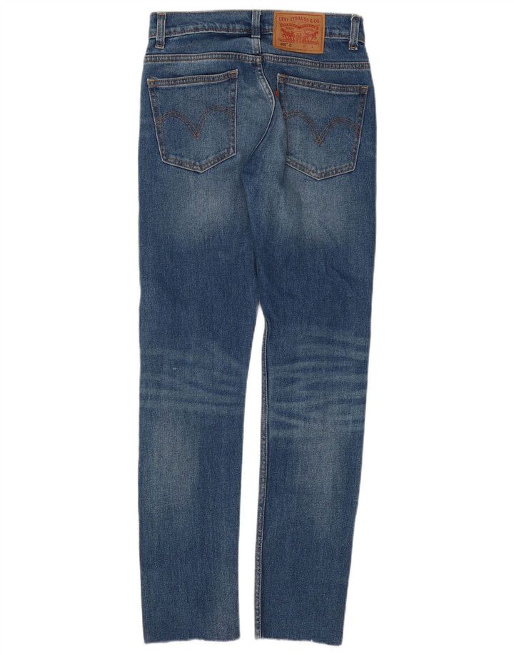 Levi's ženske ravne traperice 505 W25 L30 plavi pamuk
