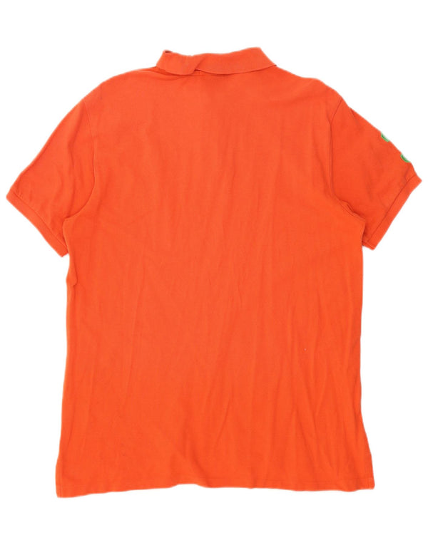 Polo Ralph Lauren muška uska polo majica s grafičkim motivima XL, narančasti pamuk