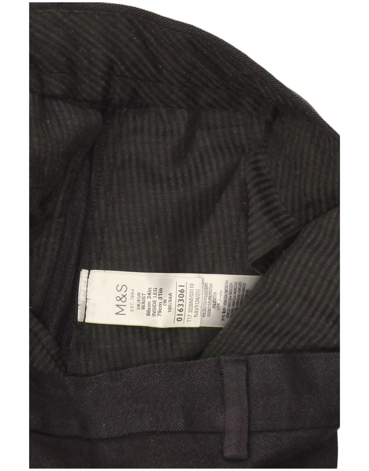 Marks & Spencer muške ležerne hlače regularnog kroja W34 L31 tamnoplave