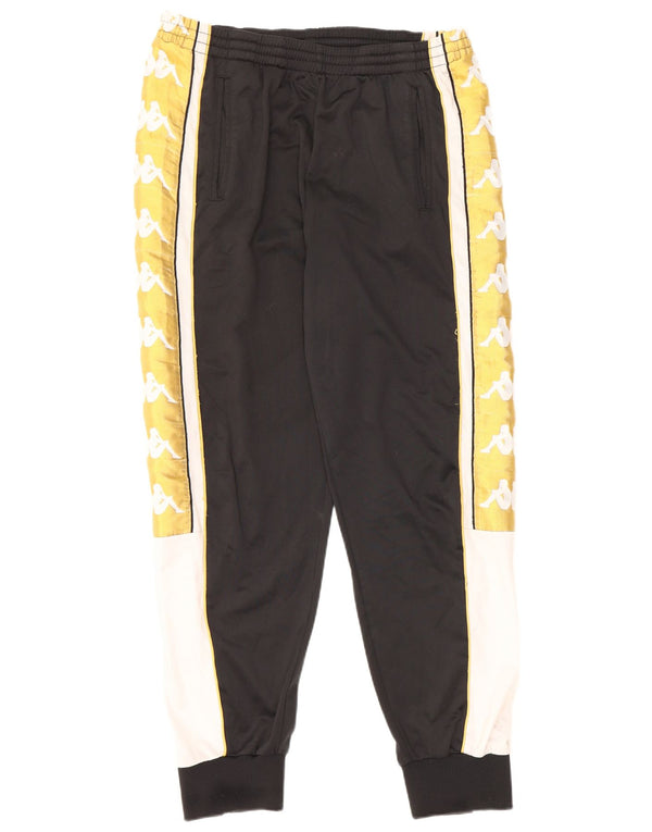 KAPPA muške trenirke s grafičkim motivima, hlače za trčanje velike crne boje