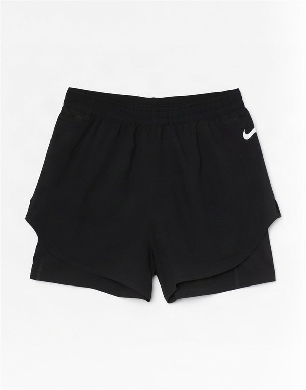 Nike Ženske Dri Fit Sportske kratke hlače UK 12 Srednje crni poliester