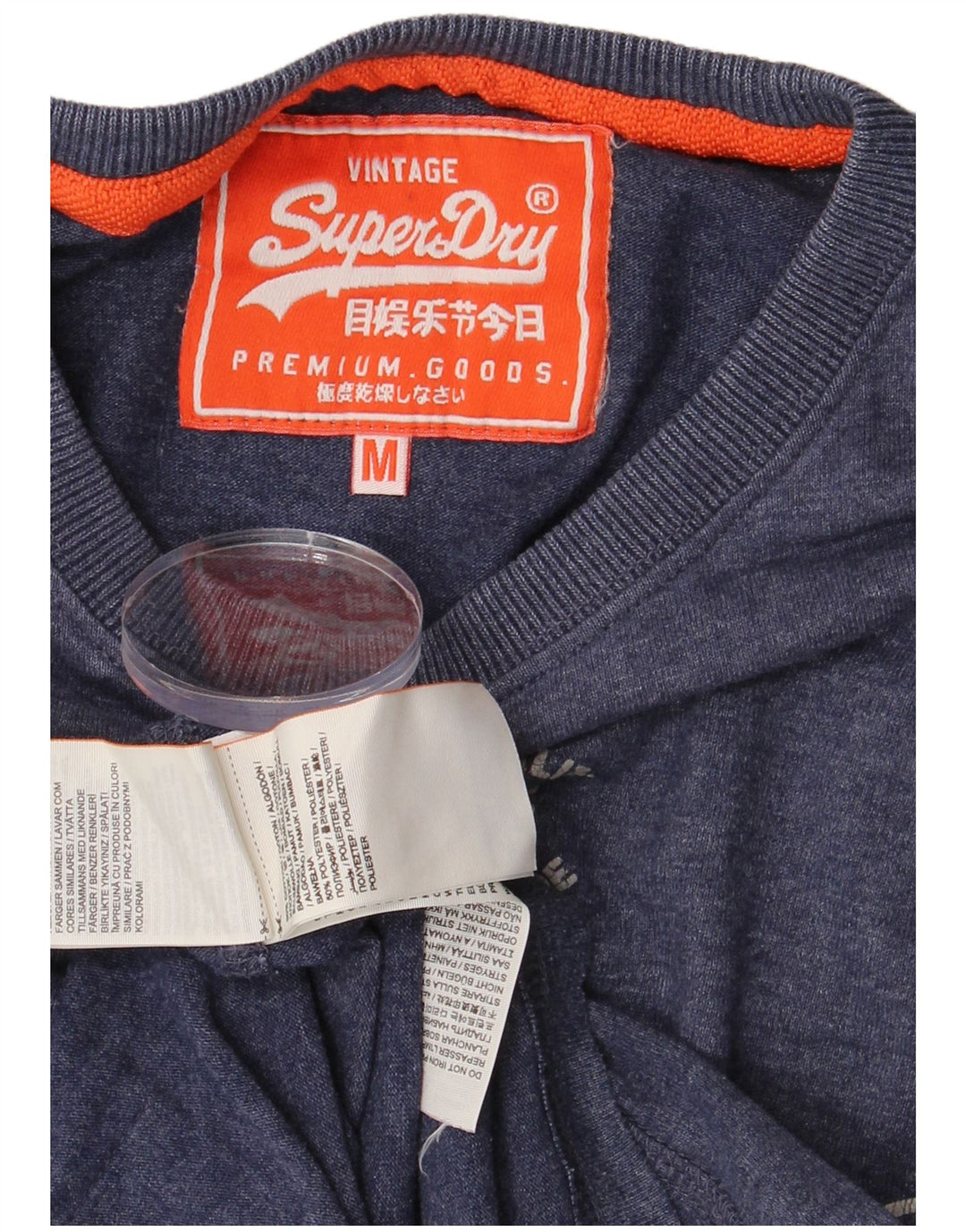 SUPERDRY muška majica kratkih rukava s grafičkim motivima srednje tamnoplavi pamuk