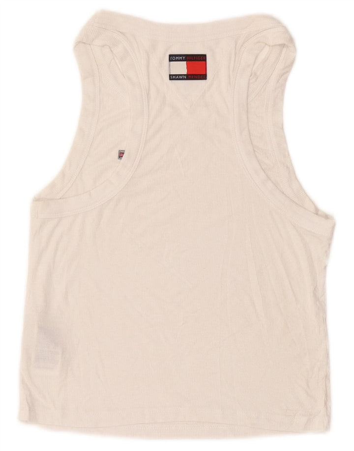 Tommy Hilfiger ženski kratki prsluk UK 12 Srednje bijeli modal