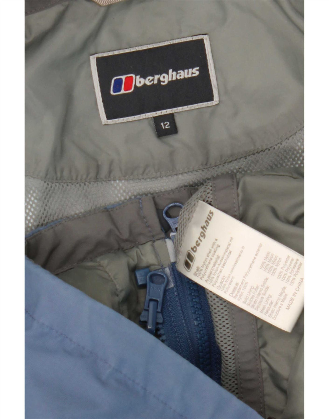 Berghaus ženska kišna jakna s kapuljačom UK 12 srednje plavi najlon