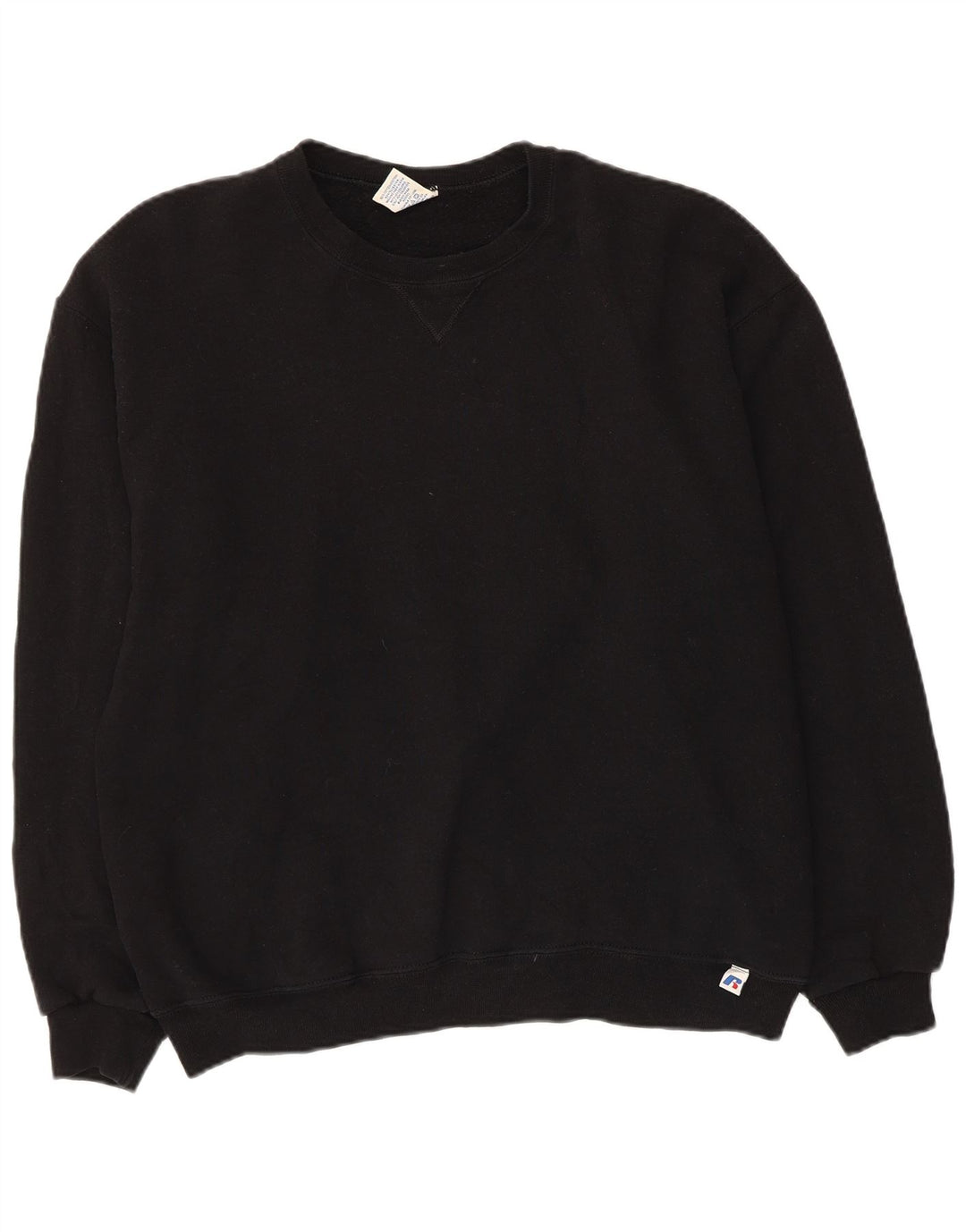 Russell atletska ženska majica s kratkim rukavima UK 16 Veliki crni pamuk