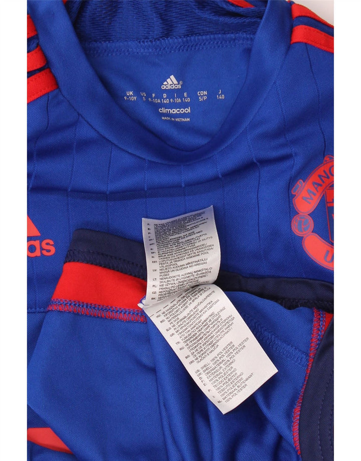ADIDAS Boys Manchester United majica kratkih rukava s grafičkim motivima 9-10 Years Blue