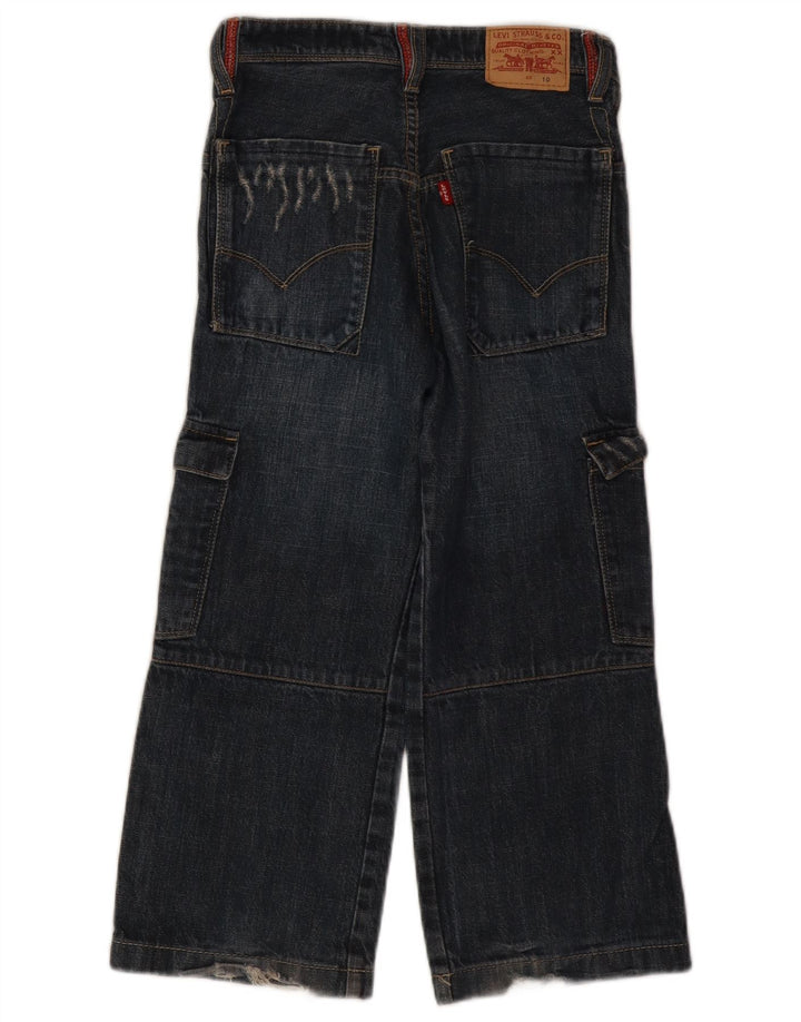 Levi's Boys Distressed Cargo Wide Leg Jeans 9-10 Years W24 L20 Blue