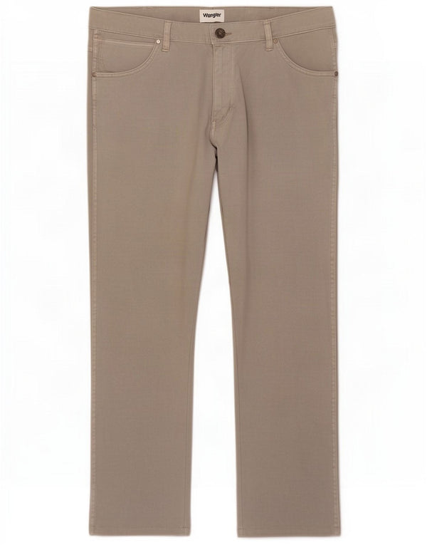 Wrangler Mens Larston Tapered Slim Fit Casual Trousers W36 L29 Grey Cotton