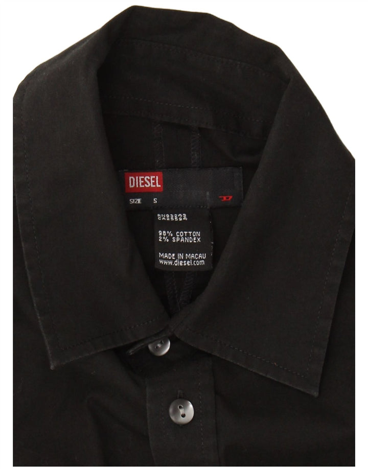 DIESEL Womens Paris Shirt UK 10 Small Black Cotton
