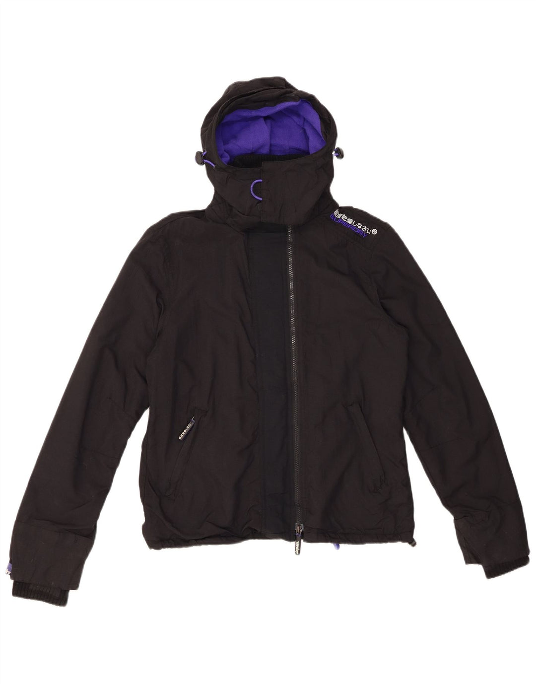 SUPERDRY Ženska jakna s grafičkom vjetrovkom UK 14 srednje crna