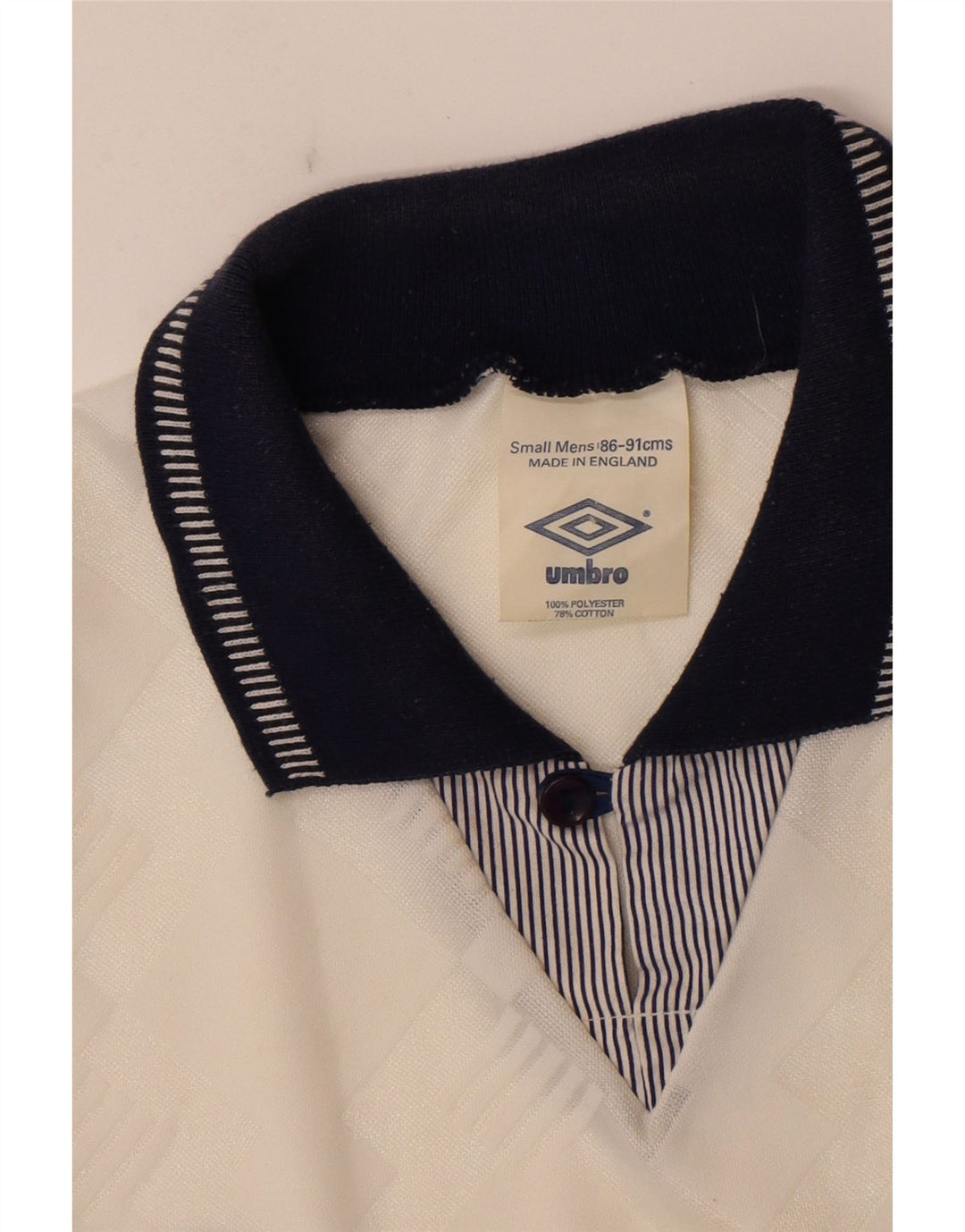 Umbro Mens England 1990-1992 Graphic Jersey Top Small White Sports