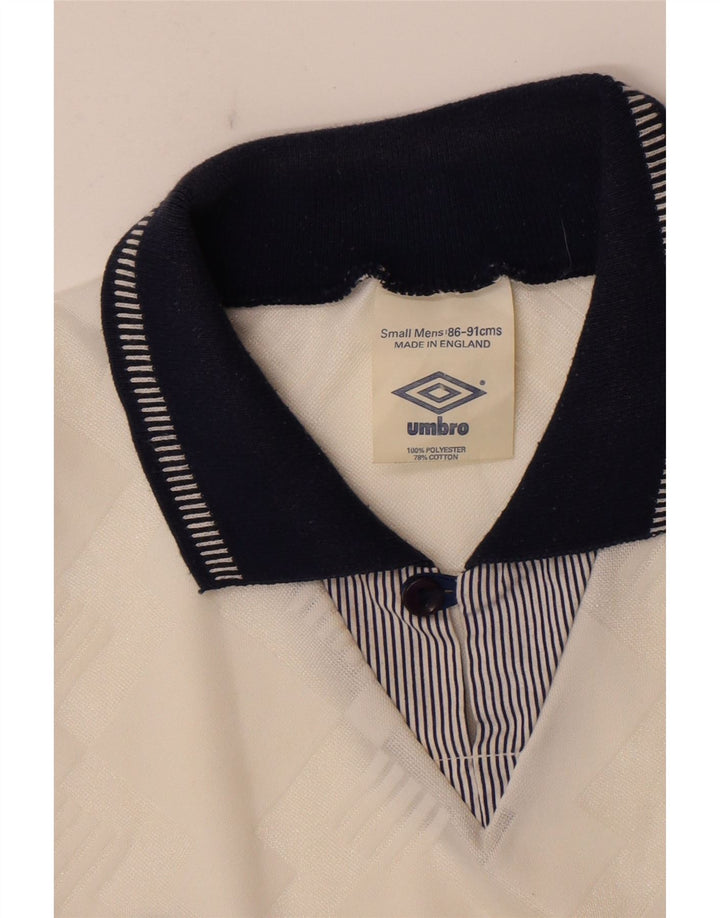 Umbro Mens England 1990-1992 Graphic Jersey Top Small White Sports