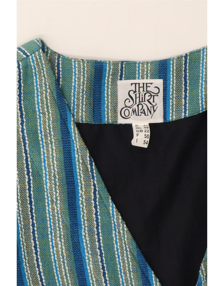 THE SHIRT COMPANY Ženski prsluk UK 22 3XL na plave pruge