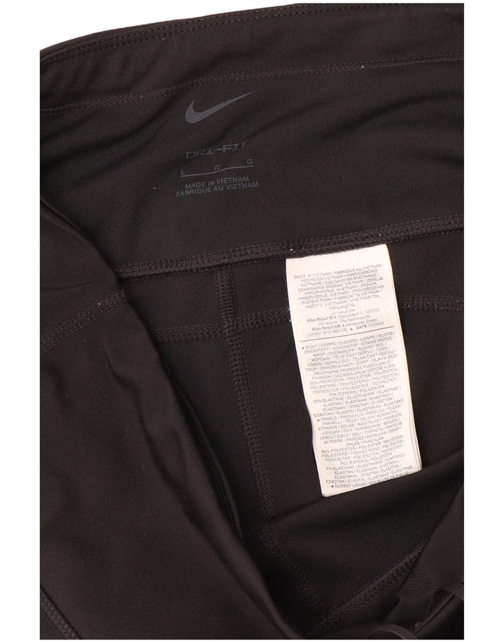 Nike ženske grafičke tajice UK 14 velike crne poliesterske