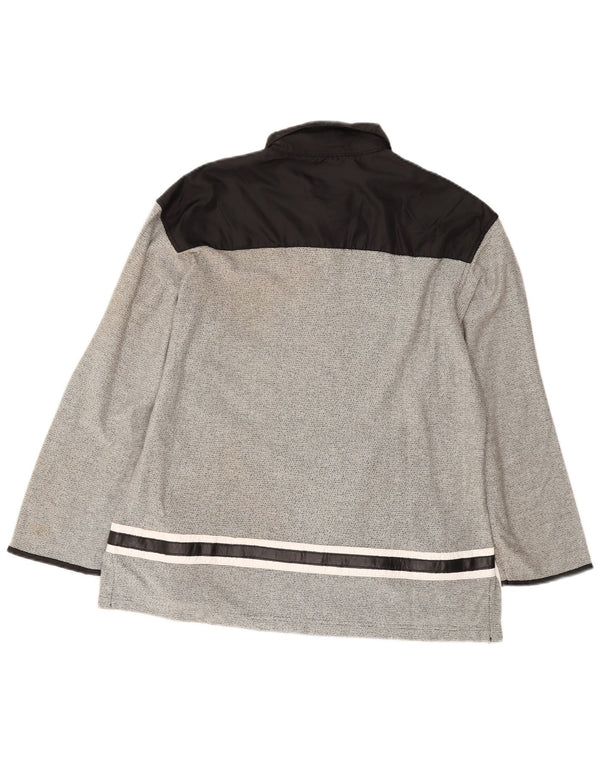 ZONE Muška grafička polo majica dugih rukava srednje sive boje