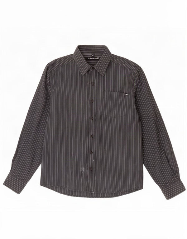 Quiksilver Mens Graphic Shirt Medium Black Pinstripe