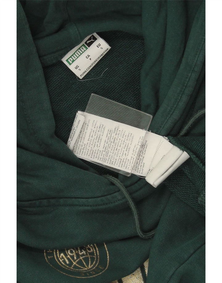 PUMA muška majica s kapuljačom s kapuljačom, mali zeleni pamuk