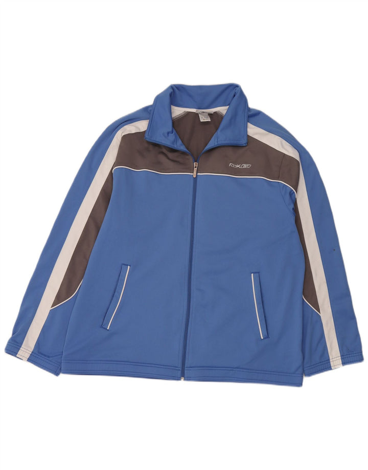 Reebok muška trenirka Regular Fit Jakna XL plava poliesterska boja