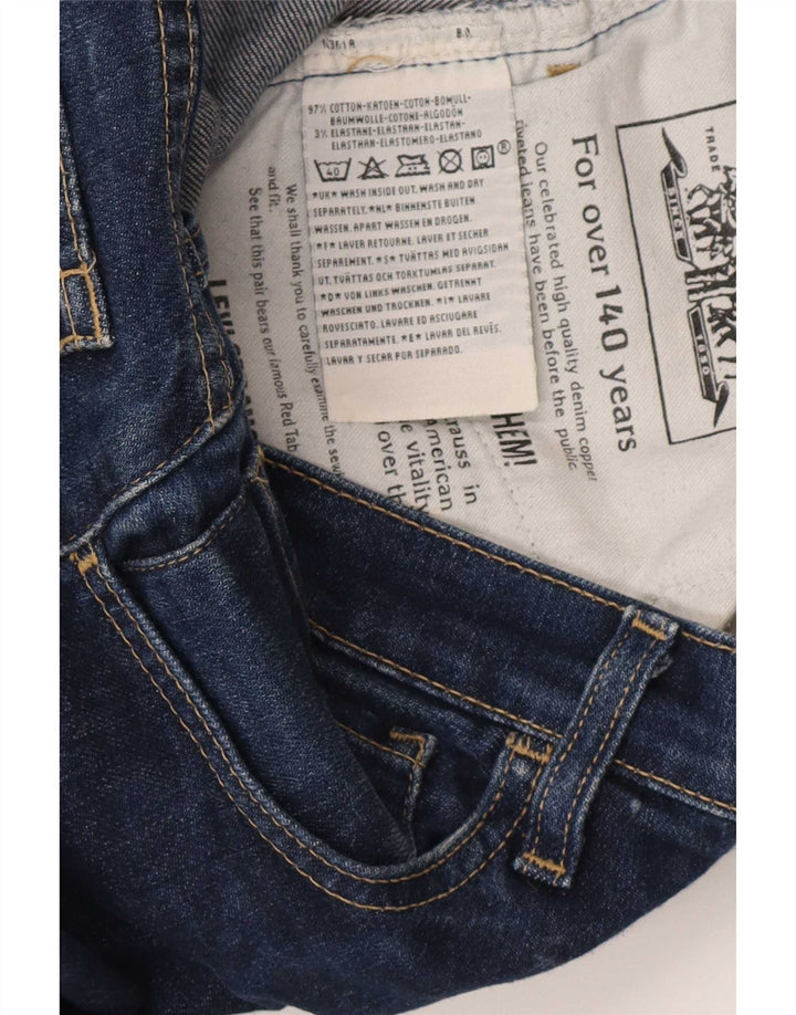 Levi's ženske uske traperice W28 L34 tamnoplavi pamuk