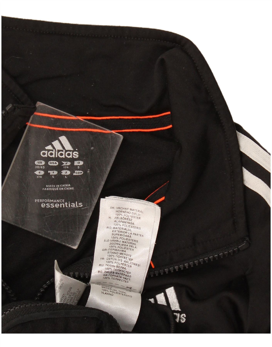 Adidas muška trenirka Climalite Gornja jakna UK 38/40 Srednje crni poliester