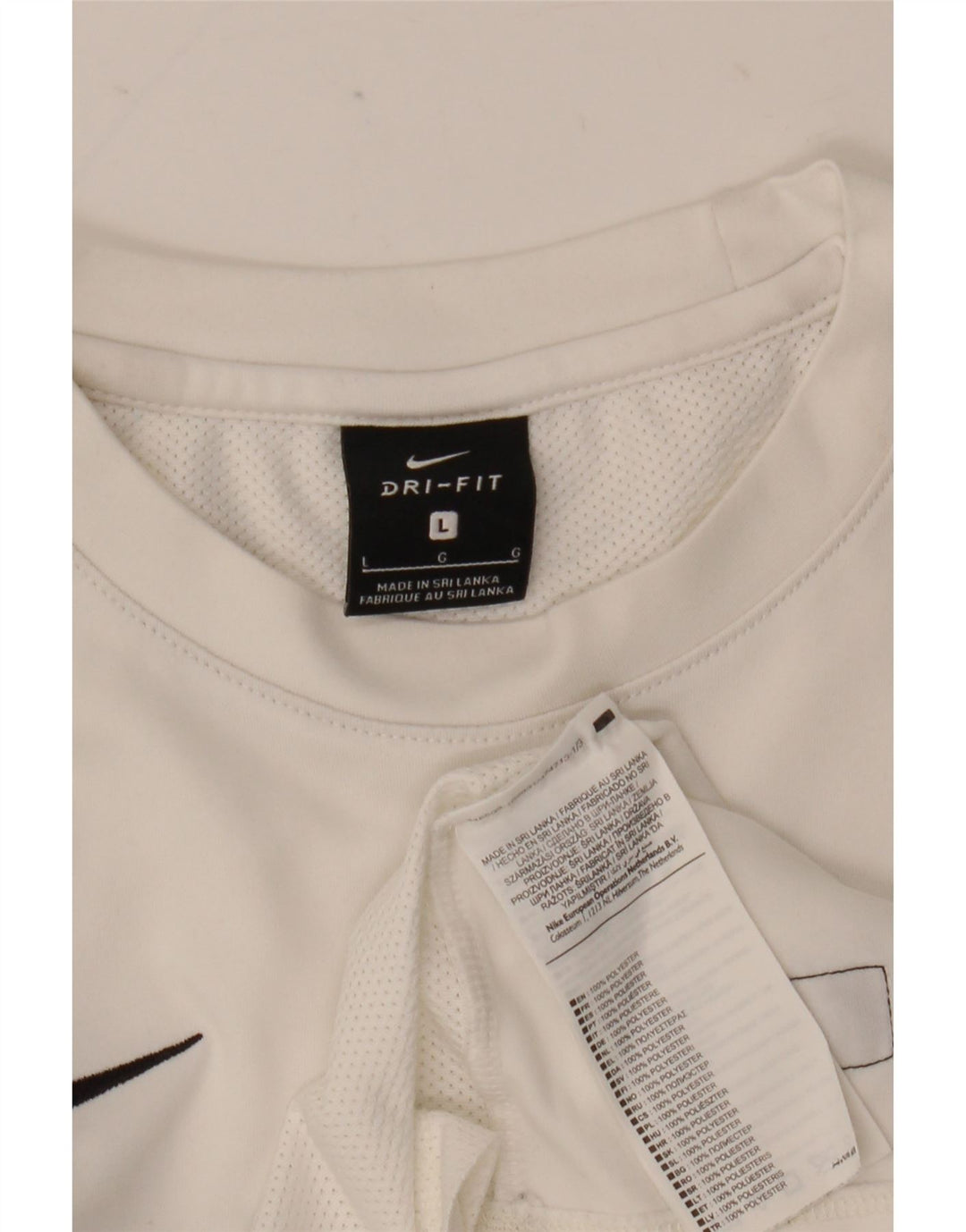 Nike Dri Fit majica kratkih rukava velika bijela poliesterska boja