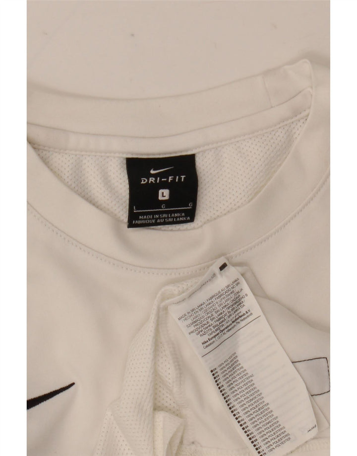 Nike Dri Fit majica kratkih rukava velika bijela poliesterska boja