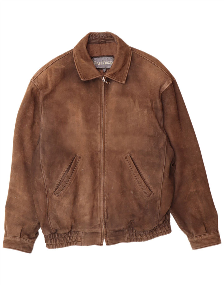 Vintage muška kožna jakna UK 42 XL smeđa koža