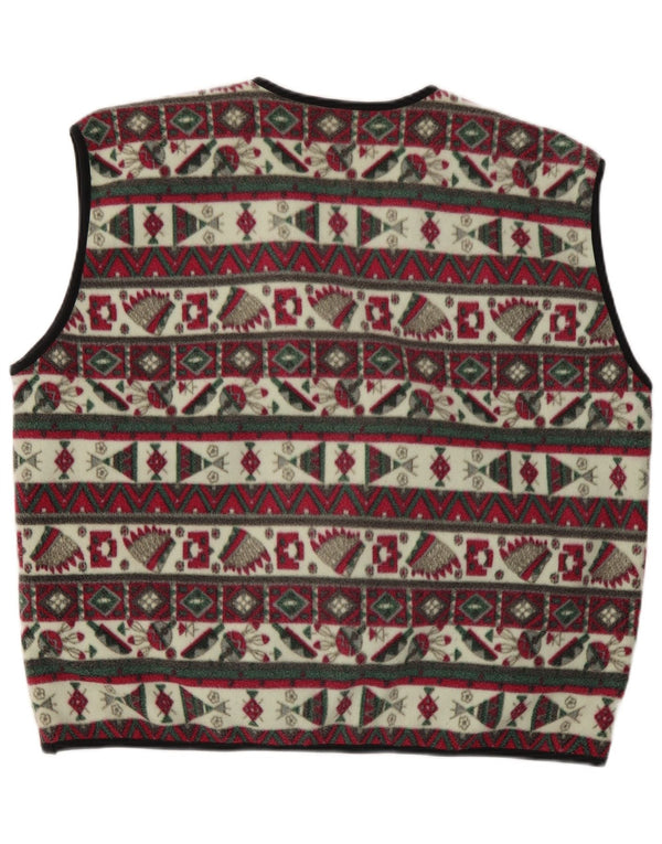 Vintage muška reverzibilna jakna od flisa UK 42 XL, višebojni geometrijski