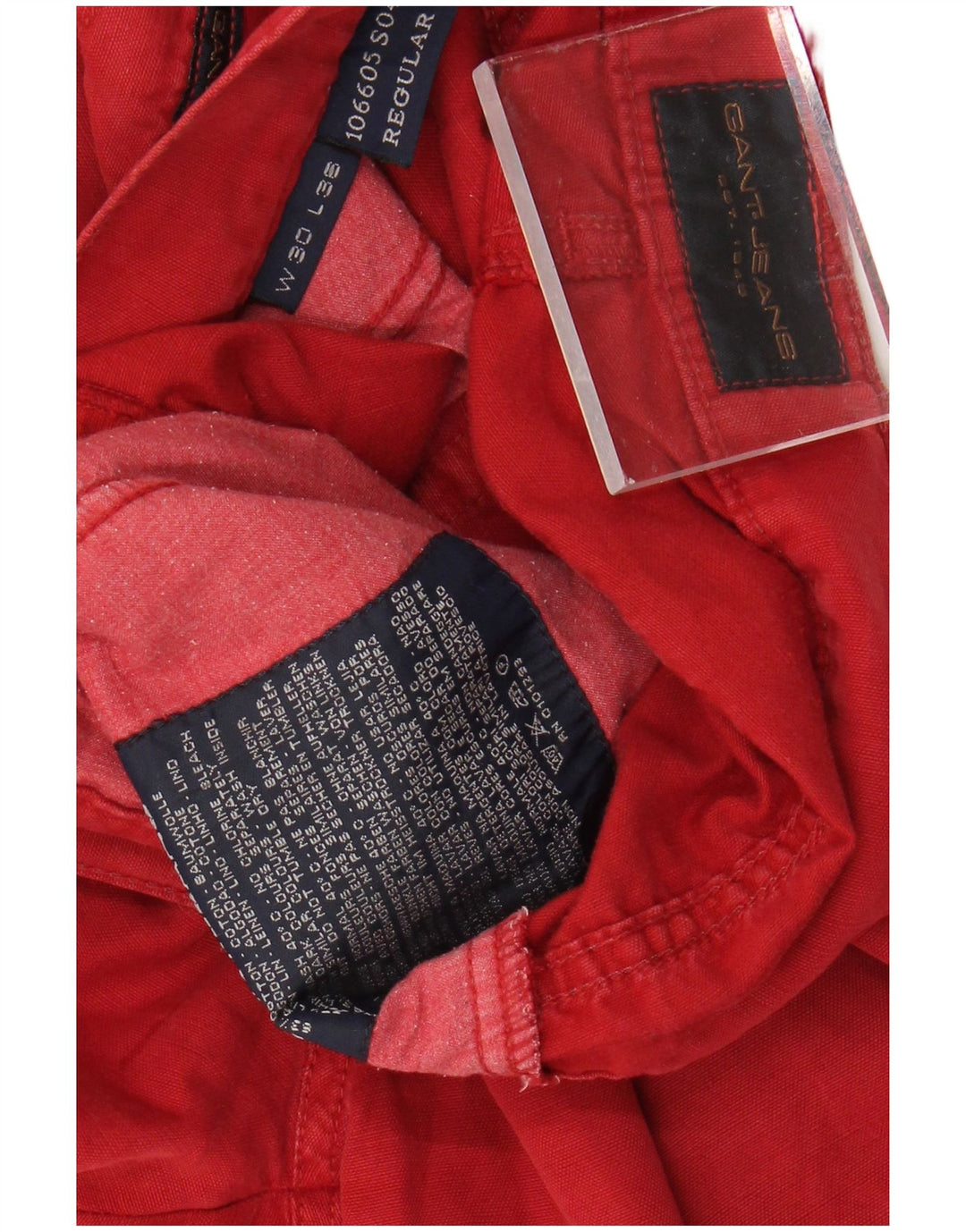 GANT Muške ležerne hlače regularnog kroja W30 L36, crveni pamuk