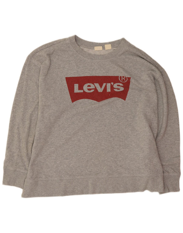 Levi's Ženska trenirka s motivima UK 20 2XL Sivi flekasti pamuk