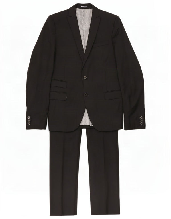 Daniele Alessandrini Mens 2 Button Piece Suit IT 50 Large W34 L32 Black