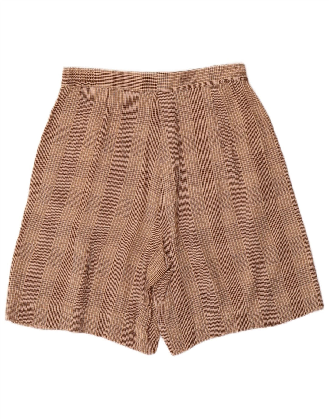 VINTAGE ženski set od 2 komada s 4 gumba UK 10 mali W28 smeđi karirani acetat