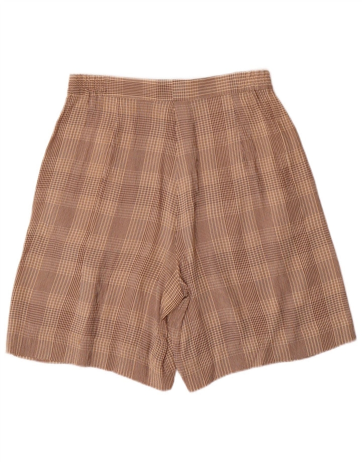 VINTAGE ženski set od 2 komada s 4 gumba UK 10 mali W28 smeđi karirani acetat