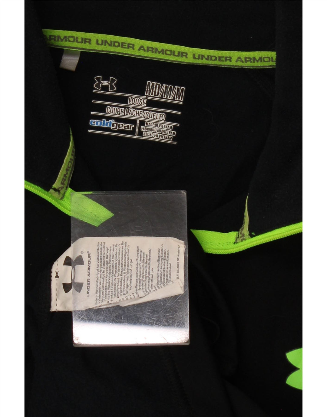 UNDER ARMOUR Gornji dio trenirke Cold Gear s patentnim izrezom i srednjim crnim