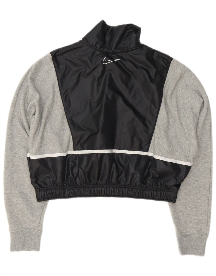 Nike ženska prekomjerna majica s kratkim rukavima UK 10 Small Grey Colourblock