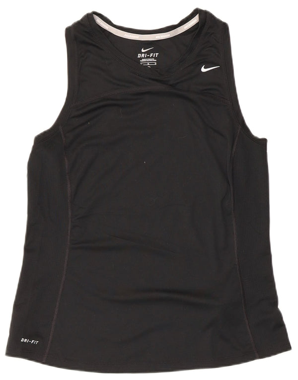 Nike Ženski Dri Fit Vest Top UK 12 Srednji crni poliester