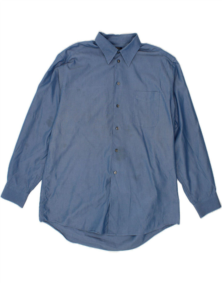 DOCKERS Mens Shirt Size 16 1/2 Large Blue Cotton Vintage Dockers and Second-Hand Dockers from Messina Hembry 